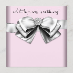 Elegante Roze Prinses Baby Borrel Kaart