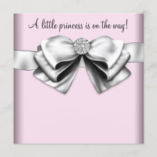 Elegante Roze Prinses Baby Borrel Kaart