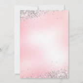 Elegante roze prinses kroon quinceanera kaart (Achterkant)