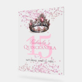 Elegante roze prinses kroon quinceanera welkom acryl bord