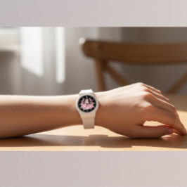 Elegante Roze Prinses Pop Roze Kersenbloesem Dames Horloge