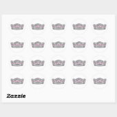 Elegante roze prinses Stickers (Vel)