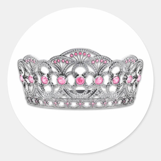 Elegante roze prinses Stickers (Voorkant)