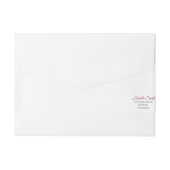 Elegante Roze Proteas Witte Tekst Huwelijksuitnodi Adreslabel Wikkel (Achterkant)