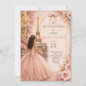 Elegante Roze Quince Kaart (Voorkant)