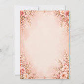 Elegante Roze Quince Kaart (Achterkant)