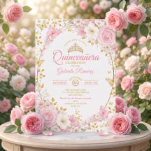 Elegante Roze Quinceañera Gouden Vlinder 