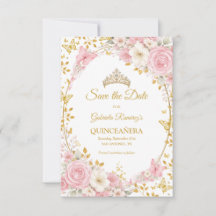 Elegante Roze Quinceañera Gouden Vlinder