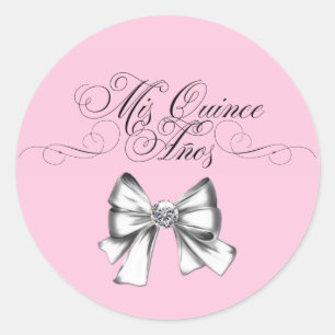 Elegante Roze Quinceanera Stickers