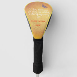 Elegante roze quote Ik hou van je Moederdag Golfheadcover