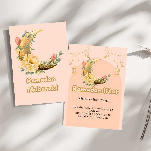 Elegante Roze Ramadan Iftar uitnodiging