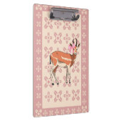 Elegante Roze Ree- gemêleerde Kerst Klembord (Rechts)