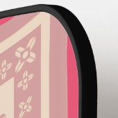 Elegante Roze Ree- gemêleerde Kerst- Pickleball Paddle (Links Detail)