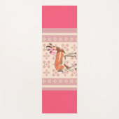 Elegante Roze Ree- gemêleerde Kerstmis Yogamat (Voorkant)