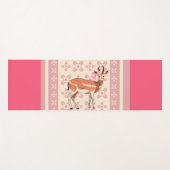 Elegante Roze Ree- gemêleerde Kerstmis Yogamat (Voorkant (horizontaal))