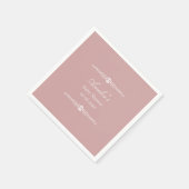 Elegante Roze Regency Stijl Baby Shower Servet (Hoek)