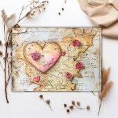 Elegante Roze Reissalon Bruidsuitvaart Bedankkaart