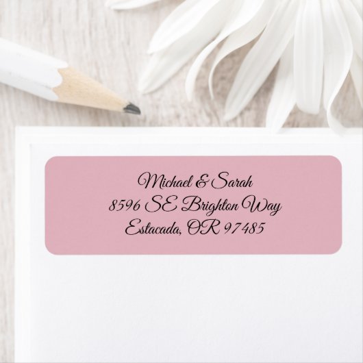 Elegante Roze Retouradresstickers Etiket (Insitu)