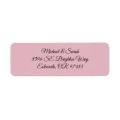 Elegante Roze Retouradresstickers Etiket (Voorkant)