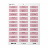 Elegante Roze Retouradresstickers Etiket (Full Sheet)