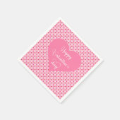 Elegante Roze Rode Harten Valentijn Servetten (Hoek)