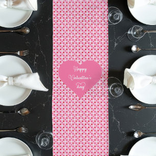 Elegante Roze Rode Harten Valentijnsdag Tafelloper