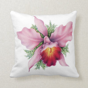  elegante roze rode orchidee-bloem kussen