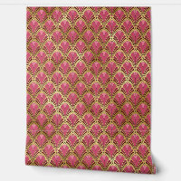 Elegante Roze Rood Goud Art Deco