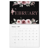 Elegante Roze Roos 2026 Kalender (Feb 2027)