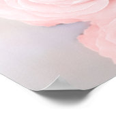 Elegante Roze Roos 24 Tafel Trouw Stoelenplattegro Poster (Hoek)