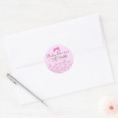Elegante Roze Roos Baby Shower Envelop Sticker (Envelop)