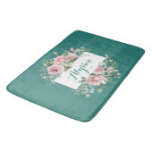 Elegante Roze Roos Badmat (Gekanteld)