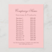 elegante roze roos bloem bruidsboeket flyer (Achterkant)