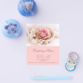 elegante roze roos bloem bruidsboeket flyer (Enkel)