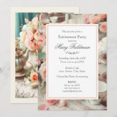 Elegante Roze Roos Bloem Kaart (Voorkant / Achterkant)