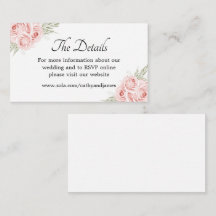 Elegante Roze Roos Bloemdetails Trouw Bijlage