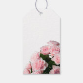Elegante Roze Roos Bloemen Huwelijk Dank u Cadeaulabel (Achterkant)