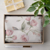 elegante roze roos bloemendecoupage tissuepapier (Geschenk)