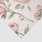 elegante roze roos bloemendecoupage tissuepapier (Detail)