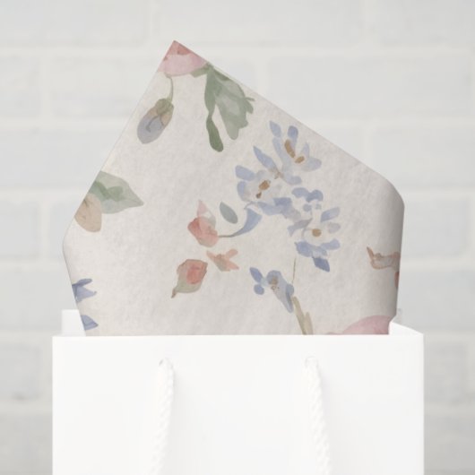 elegante roze roos bloemendecoupage tissuepapier (Cadeauzakje)