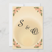 Elegante Roze Roos Bloemendesign Save The Date (Achterkant)