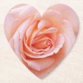 Elegante Roze Roos Bloemig Kartonnen Onderzetters (Voorkant)