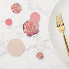 Elegante Roze Roos Bloemige Trouwreceptie Confetti