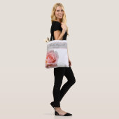 Elegante Roze Roos Bruidsploeg Trouwfeest Tote Bag (Op model)