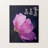 Elegante roze roos close-up bloem Motivatie Legpuzzel (Verticaal)