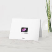 Elegante roze roos close-up w / dauw sympathie kaart (Achterkant)