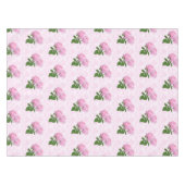 Elegante Roze Roos Damast Bloemig Tafelkleed (Voorkant (Horizontaal))