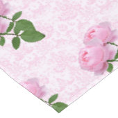 Elegante Roze Roos Damast Bloemig Tafelkleed (Gekanteld)