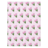 Elegante Roze Roos Damast Bloemig Tafelkleed (Voorkant)