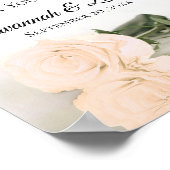Elegante Roze Roos Geschenken & Kaarten Trouwbord Poster (Hoek)